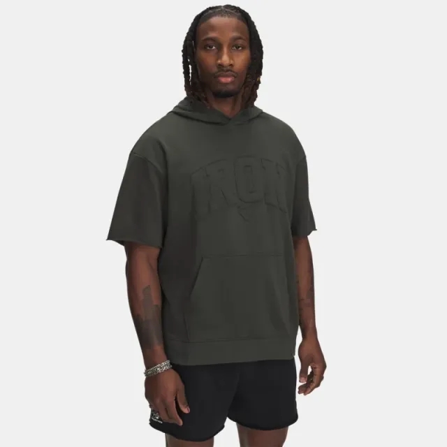 Project Rock Terry Men's Short Sleeve Hoodie Baroque Green / Baroque Green L