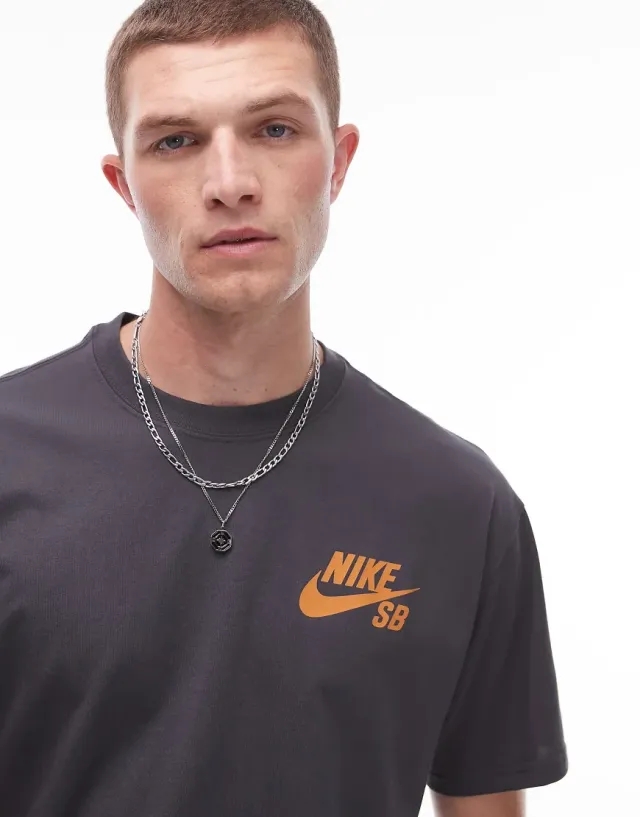 Nike Sb Logo T-Shirt In Grey