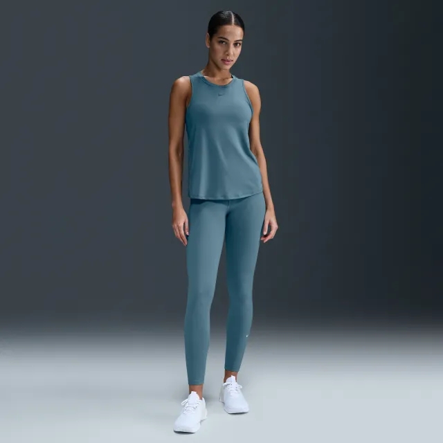 Nike One Women's High-Waisted Full-Length Leggings - Blue - Polyester/Elastane