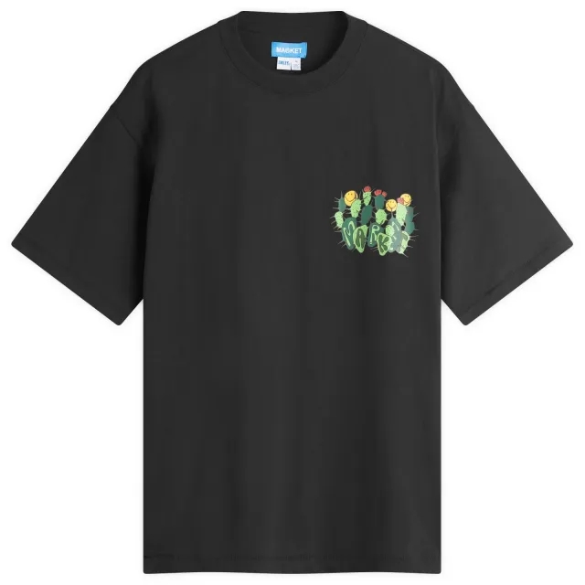 MARKET Men's Smiley Cactus T-Shirt Black