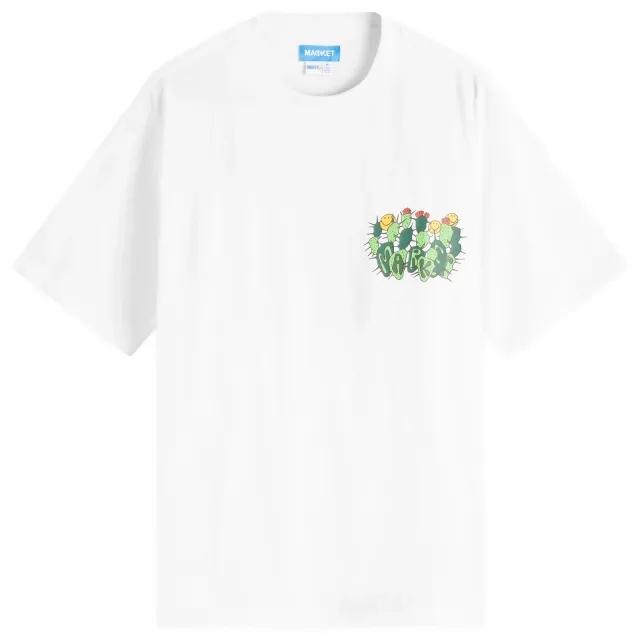 MARKET Men's Smiley Cactus T-Shirt White
