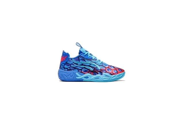 PUMA MB.04 Lo Alien Skins Basketball Shoes Unisex, Ultra Blue/Luminous Pink/Green Glare