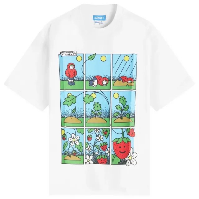 MARKET Men's Abundance Comic T-Shirt White