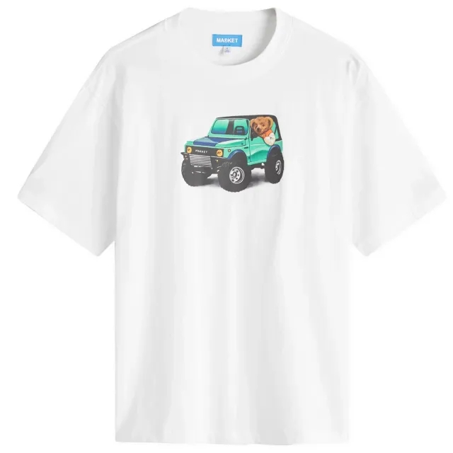 MARKET Men's 4X4 Bear T-Shirt White