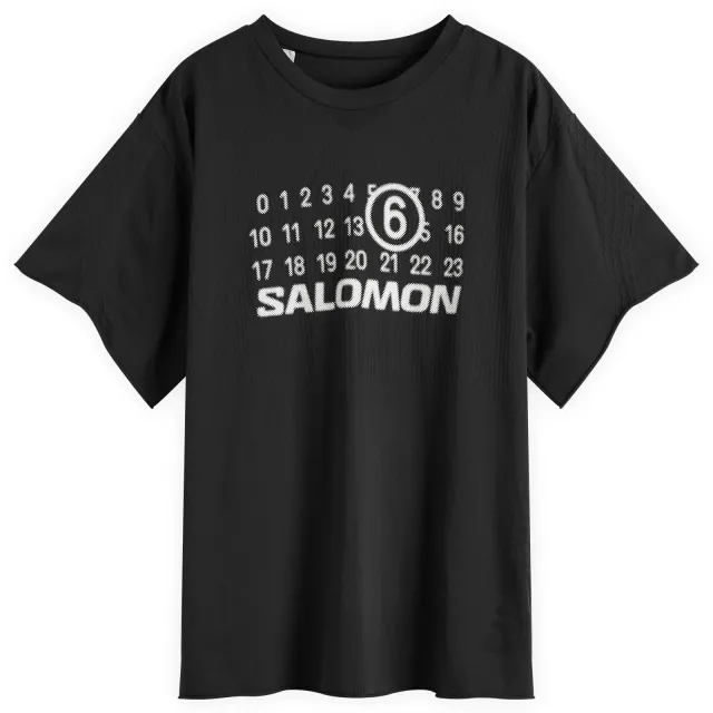 MM6 Maison Margiela Women's x Salomon Large Logo T-Shirt Deep Black