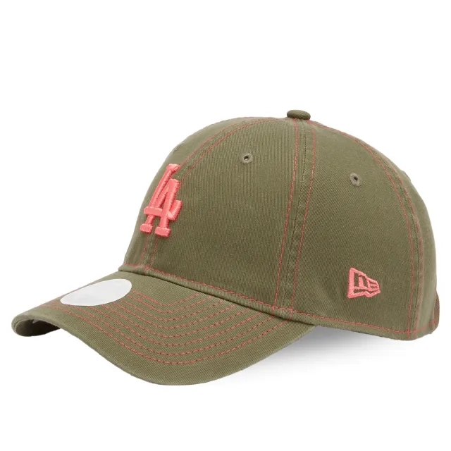New Era LA Dodgers Contrast Stitch 9Twenty Cap Olive