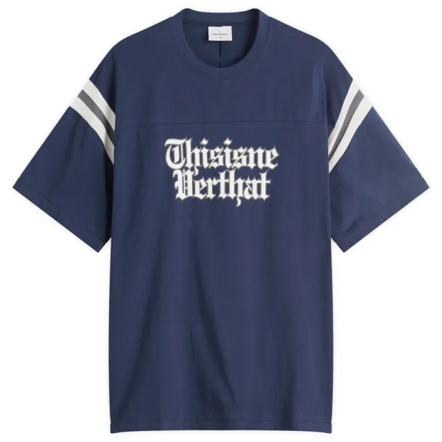 thisisneverthat Men's Football T-Shirt Navy