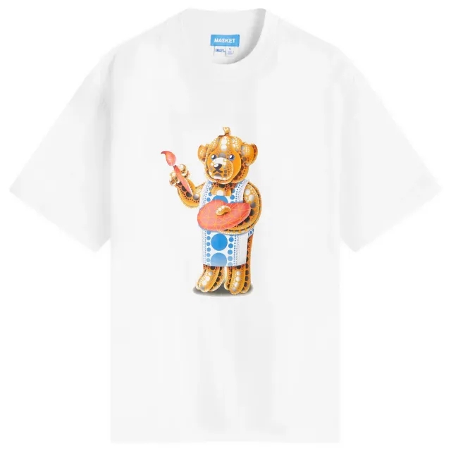 MARKET Men's Infinity Bear T-Shirt White