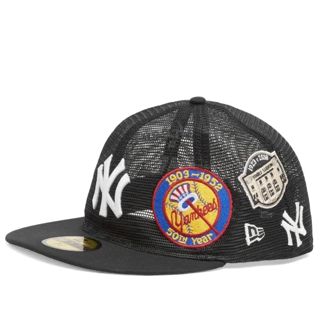 New Era NY Yankees Image Mesh 59Fifty Cap Black