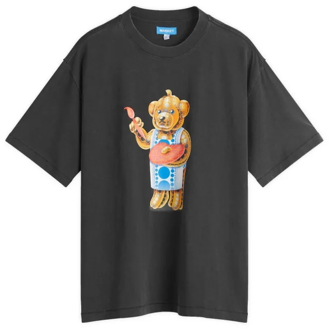 MARKET Men's Infinity Bear T-Shirt Washed-Black