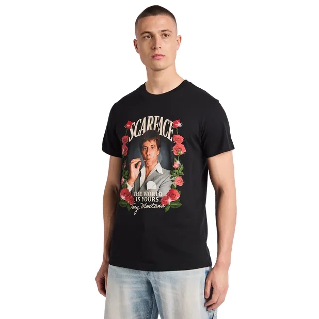 MERCHCODE Scarface Men T-Shirts - Black