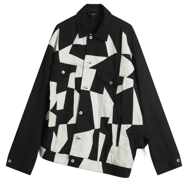 Comme des Garçons Black Men's Patchwork Twill Jacket