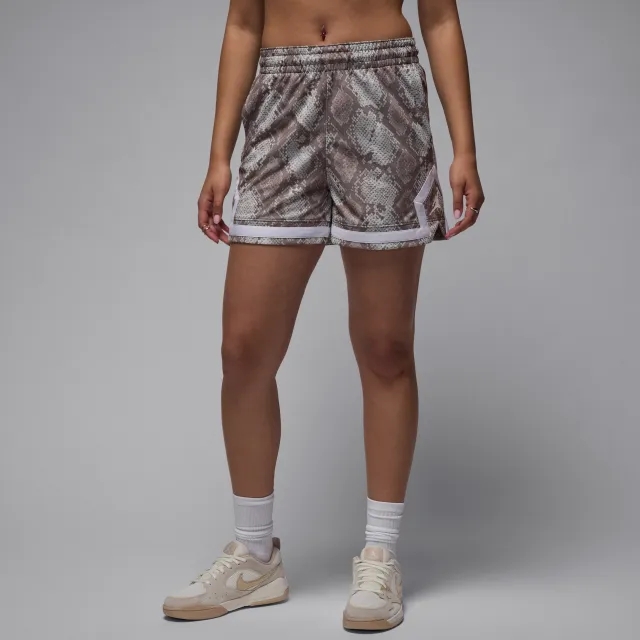 Nike Jordan Sport Women's 10cm (approx.) Printed Diamond Shorts - Grey - Polyester