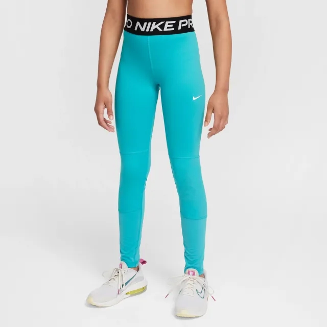 Nike Pro Dri-FIT Older Kids' (Girls') Leggings - Green - Polyester/Elastane