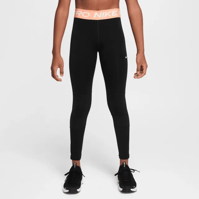 Nike Pro Dri-FIT Older Kids' (Girls') Leggings - Black - Polyester/Elastane
