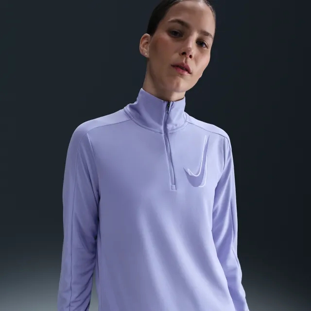 Nike Swoosh Women's Dri-FIT 1/2-Zip Running Mid Layer - Purple - Polyester