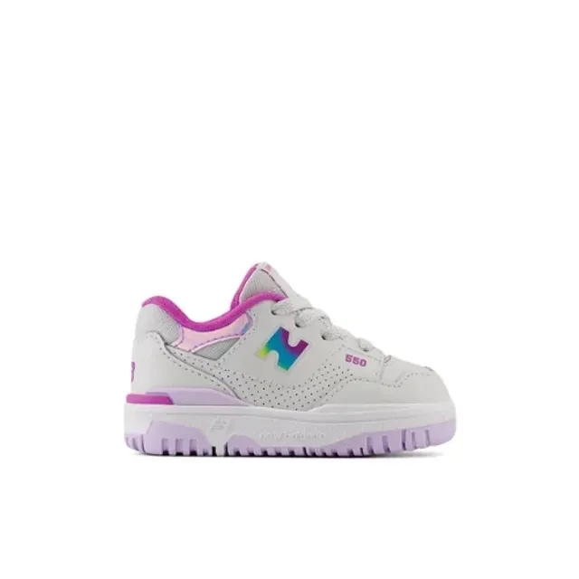 New Balance Infants' 550 in Grey/Purple Synthetic