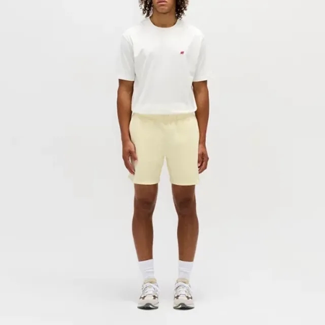 New Balance Men's Made in USA Short in Yellow Cotton Fleece