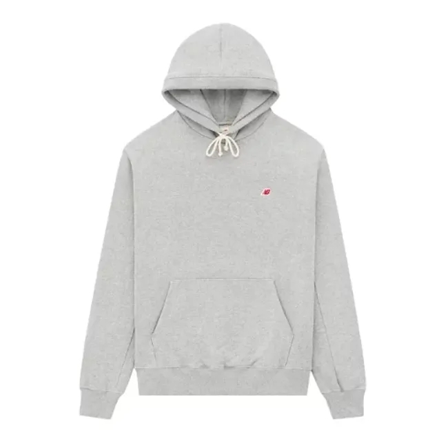 New Balance Men's Made in USA Core Hoodie in Grey Cotton Fleece