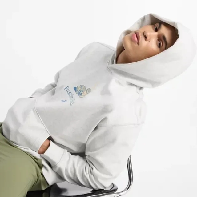 New Balance Men's Cafe Hoodie in Grey Cotton Fleece