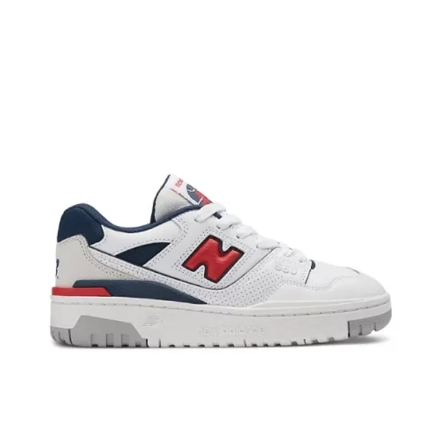 New Balance White Multi 550 Boys Junior Trainers