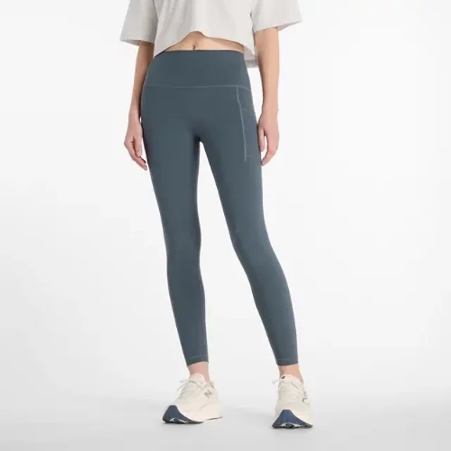 New Balance Women's NB Sleek Pocket High Rise Legging 25 in Grey Poly Knit