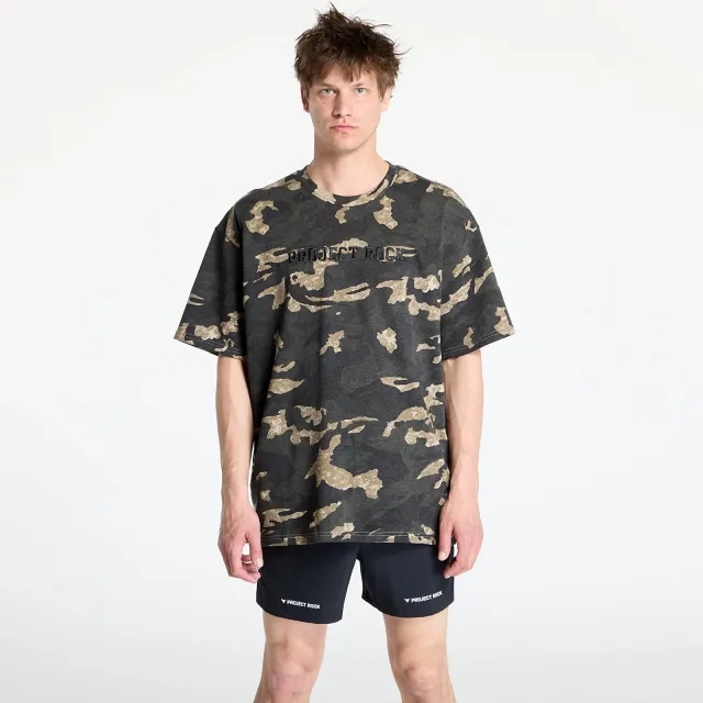 Under Armour Project Rock Heavyweight Printed Men's Short Sleeve Bayou / Black L