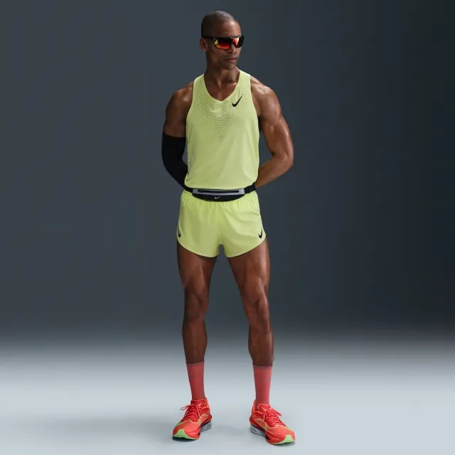 Nike AeroSwift Men's Dri-FIT ADV 5cm (approx.) Brief-Lined Running Shorts - Yellow - Polyester/Elastane