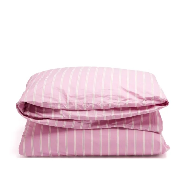 Tekla Fabrics King Duvet Mallow Pink Stripes