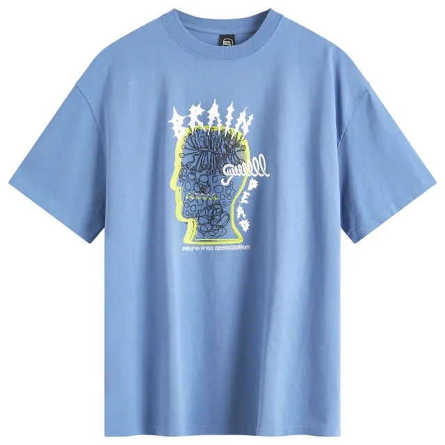 Brain Dead Men's Rising Ear T-Shirt Blue