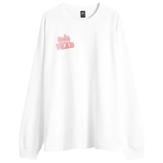 Brain Dead Men's Judgement Long Sleeve T-Shirt White