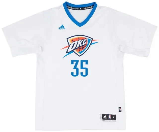 2014-16 Oklahoma City Thunder Durant #35 adidas Swingman Alternate Jersey - 8/10 - (M)