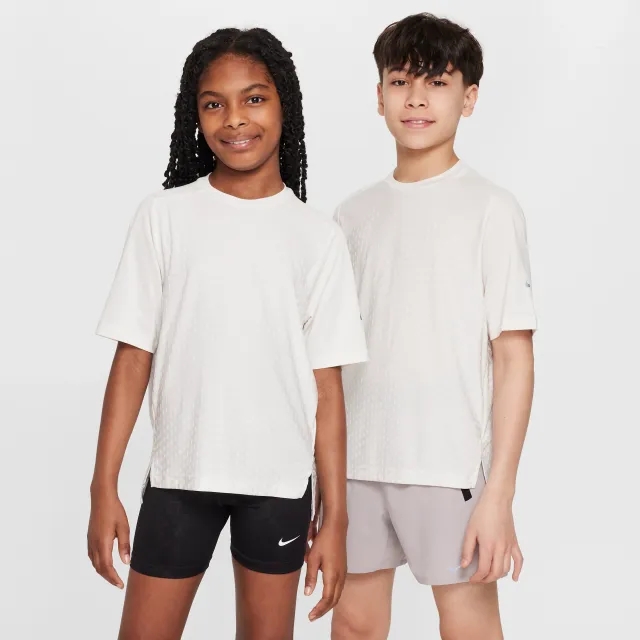 Nike Multi Older Kids' Dri-FIT ADV Short-Sleeve Top - Grey - Polyester/Elastane