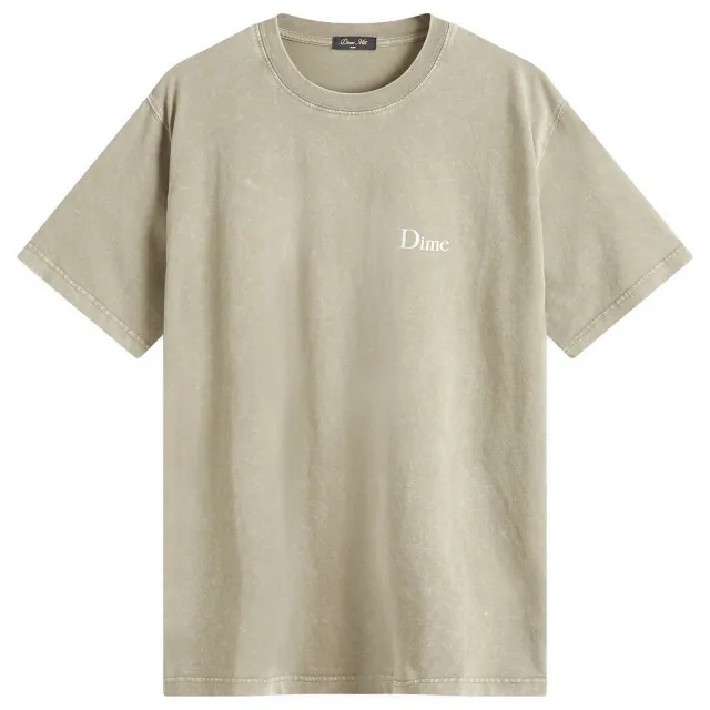 Dime Men's Classic Small Logo T-Shirt Faded Cement