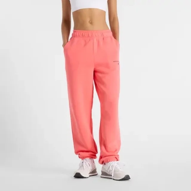 New Balance Women's Reimagined Fleece Jogger in Red Poly Fleece
