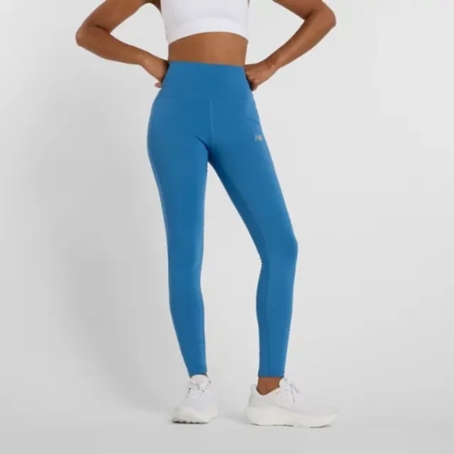 New Balance Women's NB Sleek High Rise Legging 27" in Blue Poly Knit