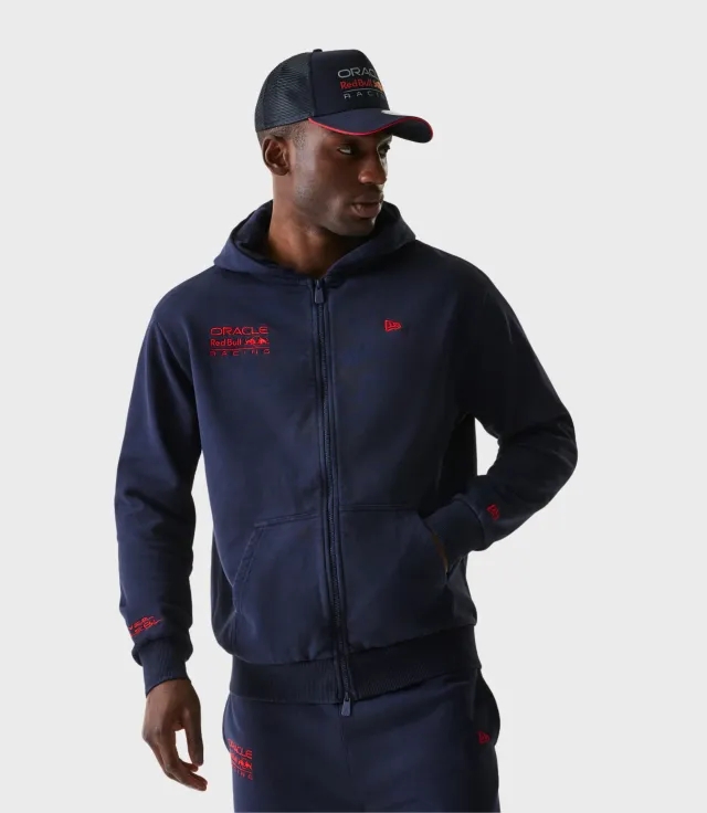 Castore New Era Oracle Red Bull Racing Mens Oversized Zip Hoodie - Dark Blue