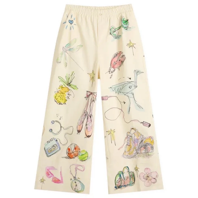 ALÉMAIS Women's Wide Leg Court Denim Trouser Cream