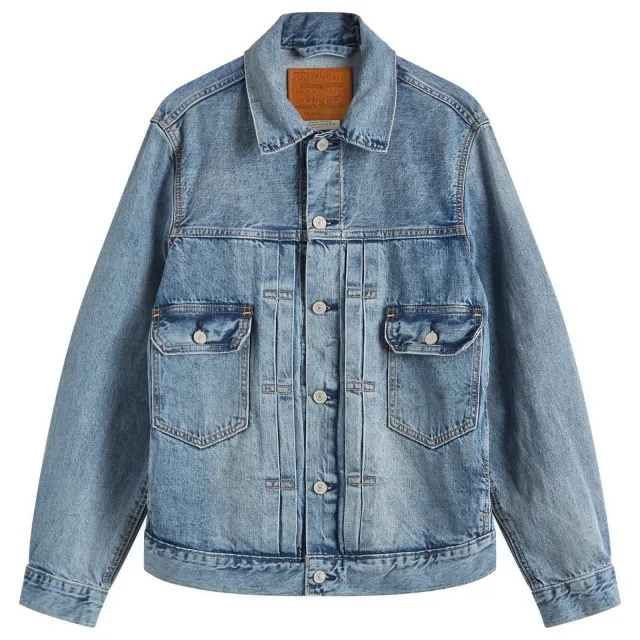 Levi's Men's Red Tab Excusive Selvedge Type 2 Trucker Jacket Blue Sky Selv