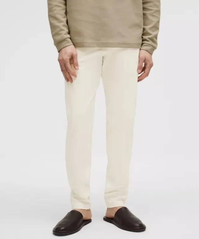 lululemon – Men's ABC Slim-Fit Trousers 32L Stretch Cotton VersaTwill – Color White – Size 28