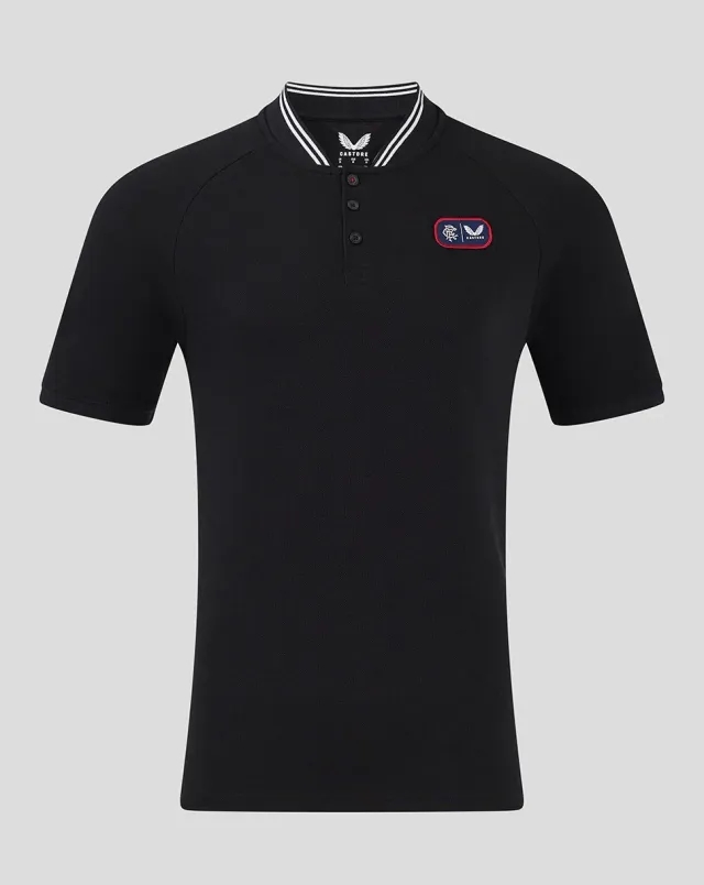 Castore Rangers Men's 24/25 Cotton Polo - Black