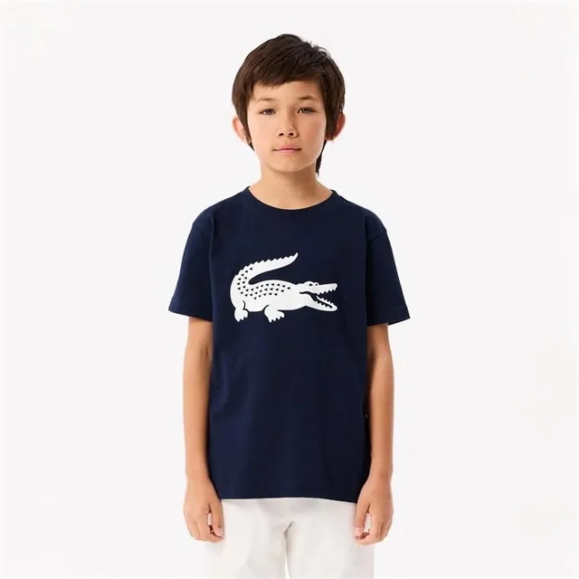 Lacoste Oversized Technical Cotton Sport T-shirt - Navy Blue / White
