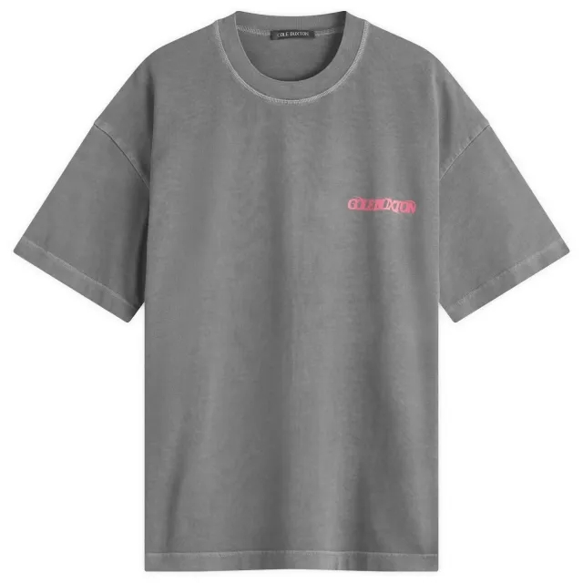 Cole Buxton Men's Balearic T-Shirt Og Washed Black/Pink