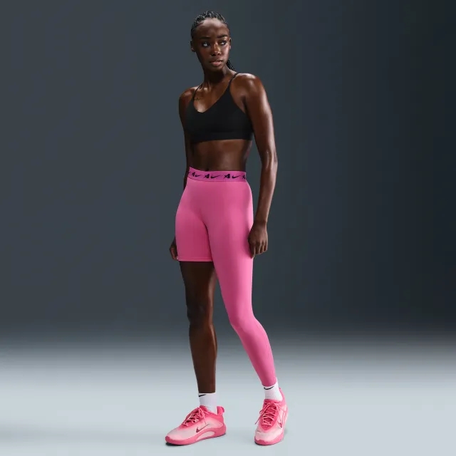 Nike A'ja Wilson Women's A'symmetric Mid-Rise Single-Leg Basketball Leggings - Pink - Sustainable Materials