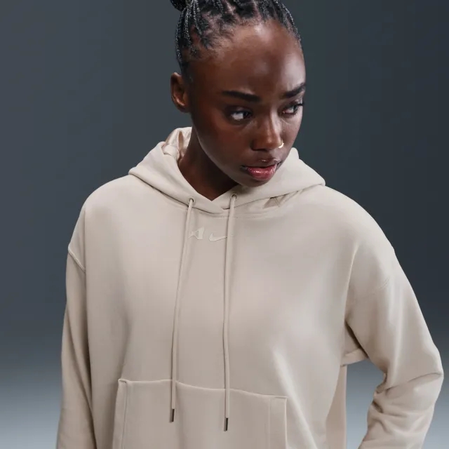 Nike A'ja Wilson Women's Oversized Cropped Basketball Hoodie - Grey - Fleece
