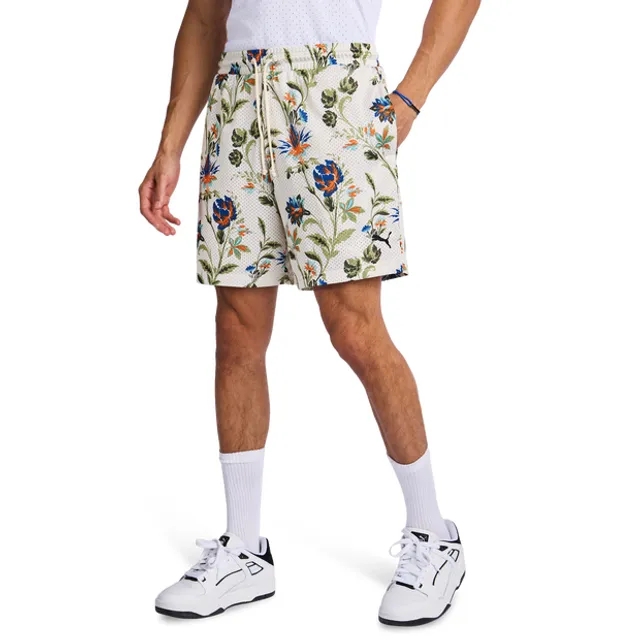 PUMA Floral Sport Graphic 6" Shorts Men, Alpine Snow, size Large