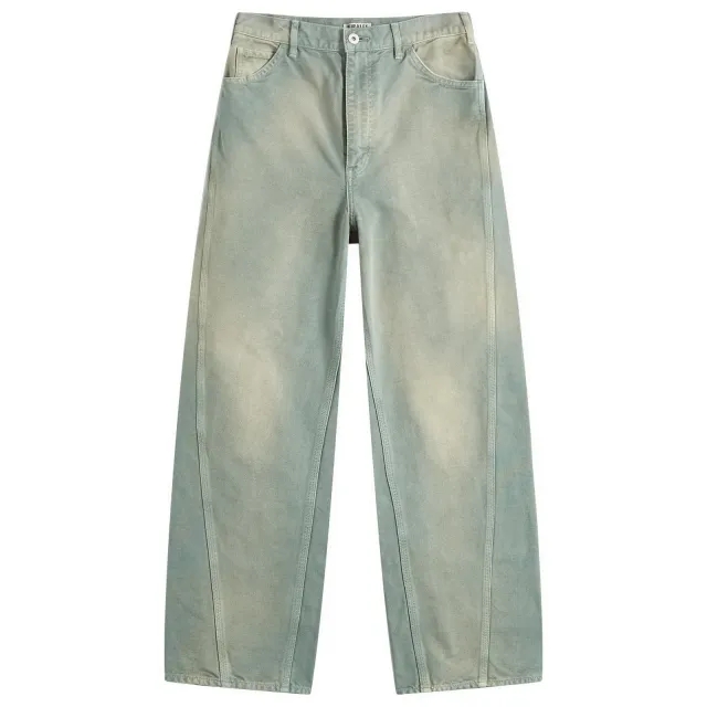 Auralee Women's Organic Cotton Duck Pants Ash Green