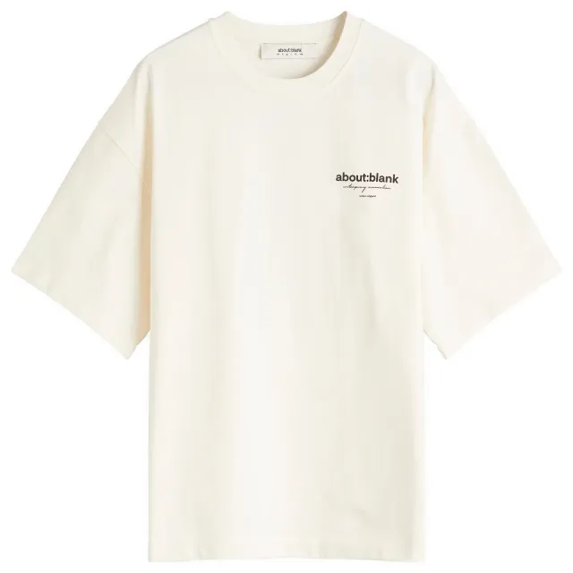 about:blank Men's Reverse T-Shirt Oat/Black