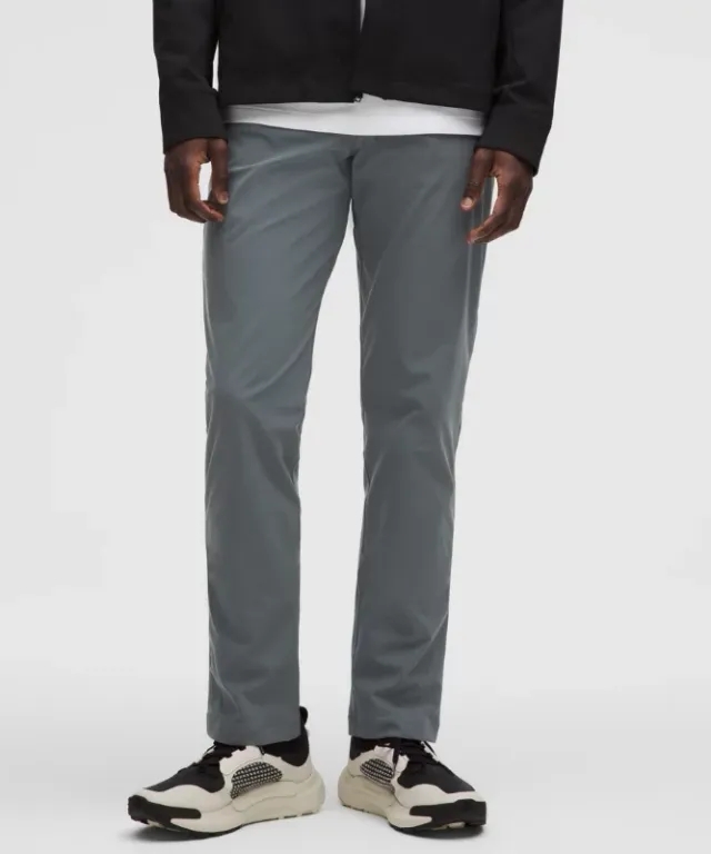 lululemon – Men's ABC Classic-Fit 5 Pocket Trousers 34L Warpstreme – Color Grey/Blue – Size 30