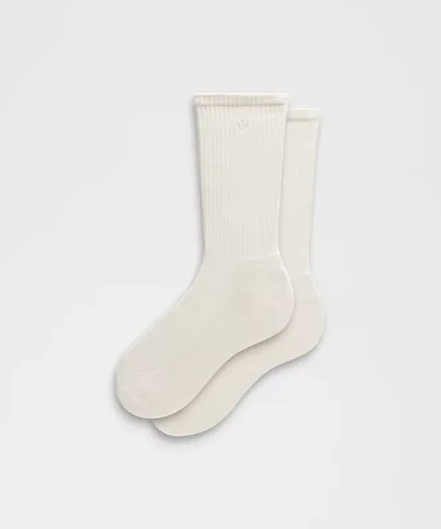 lululemon – Unisex Daily Essential Crew Socks – Color White – Size L